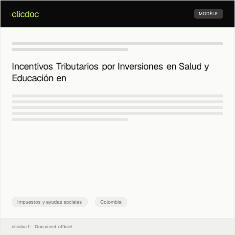 Vista previa del documento Registro de beneficios tributarios por inversiones en salud y educación — Impuestos y ayudas sociales, Colombia