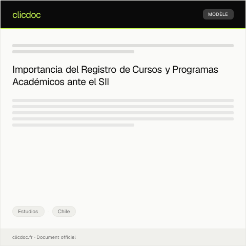 Vista previa del documento Registro de Cursos y Programas Académicos — Estudios, Chile