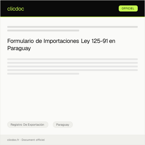 Vista previa del documento IMPORTACIONES LEY 125-91 16-09-14 — Registro De Exportación, Paraguay