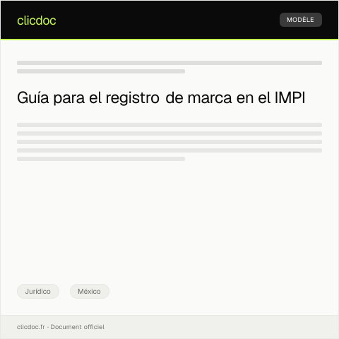 Vista previa del documento Registro de marca ante el IMPI — Jurídico, México