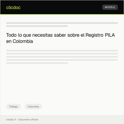 Vista previa del documento Registro en la Planilla Integrada de Liquidación de Aportes (PILA) — Trabajo, Colombia