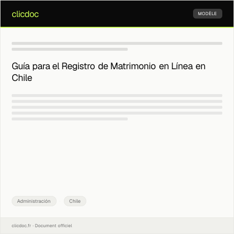 Vista previa del documento Registro de matrimonio en línea en ChileAtiende — Administración, Chile