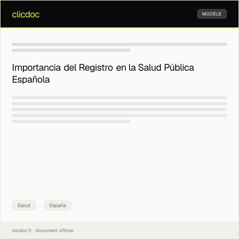 Vista previa del documento Registro para programas de prevención y control de enfermedades — Salud, España