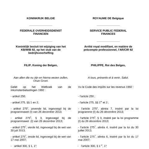 Aperçu du document Règles 1er janvier 2014 - 1er avril 2014 (AR 21 février 2014) (PDF, 29.57 Ko) — SPF Finances, Belgique (CERFA n°regel210214)