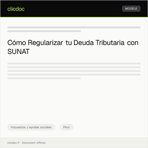 Vista previa del documento Regularización de deuda tributaria con FV de SUNAT — Impuestos y ayudas sociales, Perú
