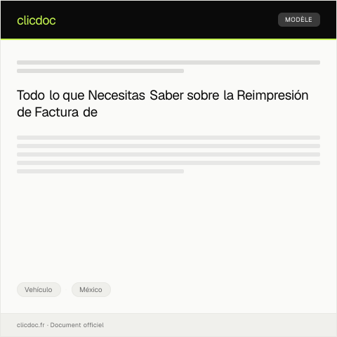 Vista previa del documento Reimpresión de factura de compra de vehículo — Vehículo, México