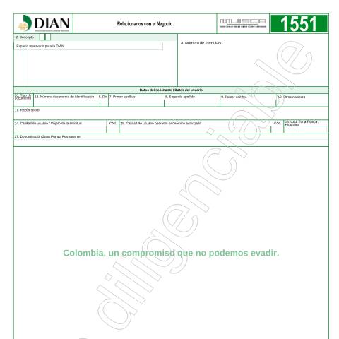 Vista previa del documento Relacionados con el Negocio — Año 2015, Colombia (CERFA n°F1551-2015)