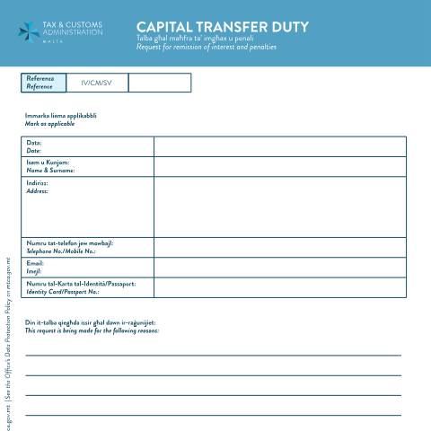 Document preview: Downloads — remission-of-interet-and-penalties-application-form.pdf — property_tax, Malta (CERFA n°remission-of-interet-and-penalties-application-form)