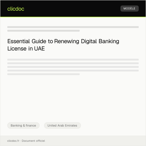 Document preview: Renewal of Digital Banking Service License / تجديد ترخيص الخدمة الرقمية — Banking & finance, United Arab Emirates