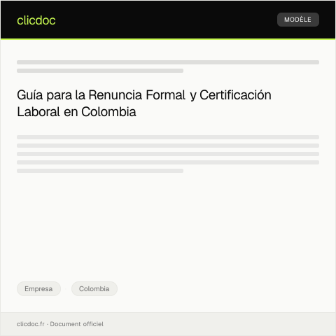 Vista previa del documento Renuncia formal a cargo en empresa y solicitud de certificación laboral — Empresa, Colombia