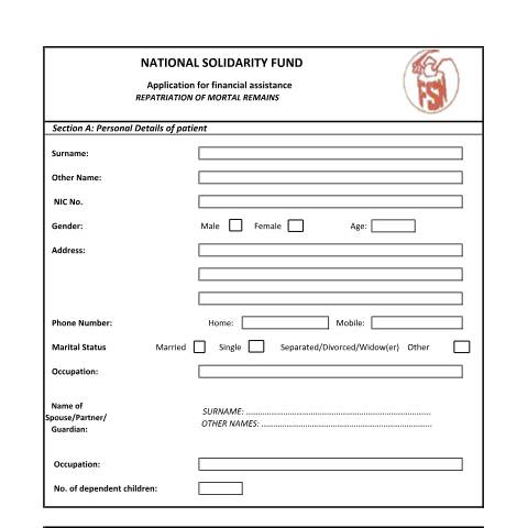 Document preview: Repatriation — Document, Mauritius (CERFA n°Repatriation)