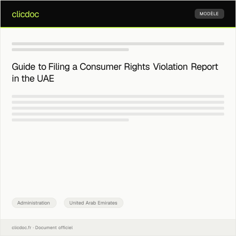 Document preview: Report of Consumer Rights Violation with Emirates Consumer Protection — Administration, United Arab Emirates