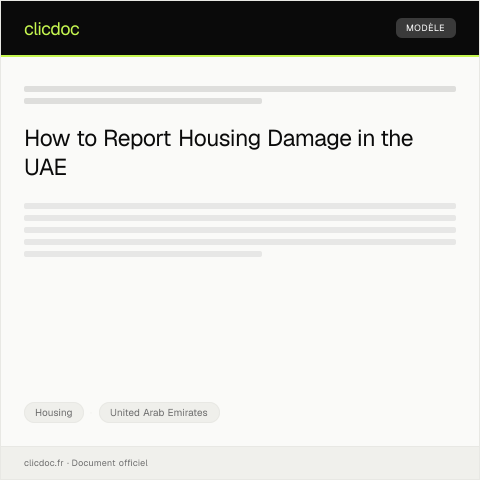 Document preview: Report Housing Damage using the Emirates ID digital platform / الإبلاغ عن تلف السكن عبر منصة الهوية الرقمية الإماراتية — Housing, United Arab Emirates