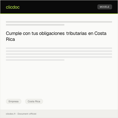 Vista previa del documento Reportar actividades económicas y cumplimiento tributario en sistema centralizado — Empresa, Costa Rica