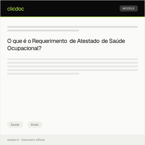 Pré-visualização do documento Requerimento de Atestado de Saúde Ocupacional — Saúde, Brasil