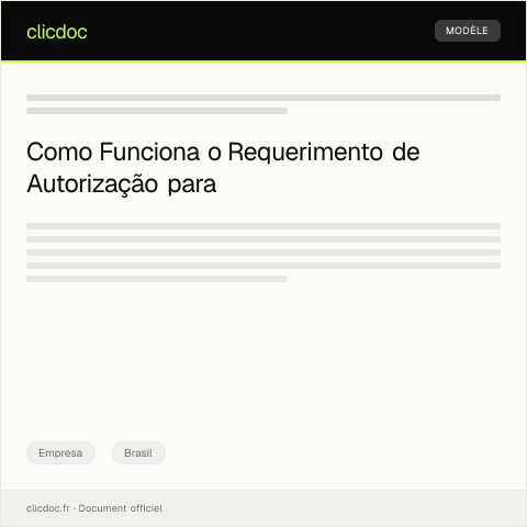Pré-visualização do documento Requerimento de Autorização para Importação/Exportação — Empresa, Brasil