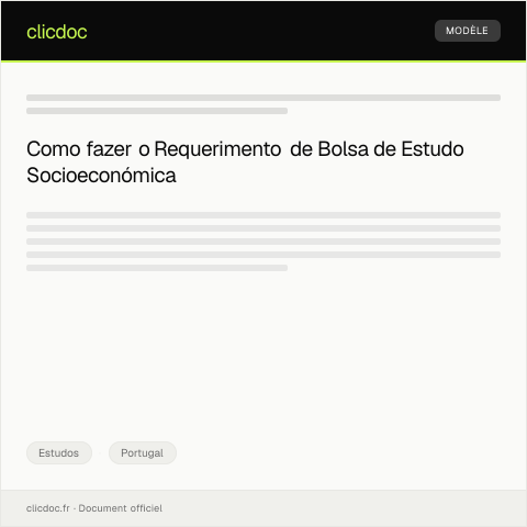 Pré-visualização do documento Requerimento de Bolsa de Estudo Socioeconómica — Estudos, Portugal