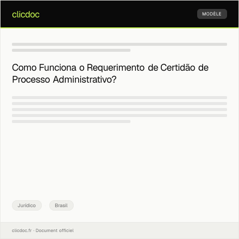 Pré-visualização do documento Requerimento de Certidão de Processo Administrativo — Jurídico, Brasil