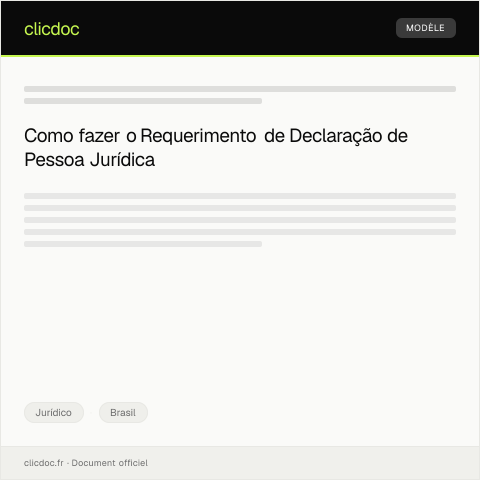 Pré-visualização do documento Requerimento de Declaração de Pessoa Jurídica — Jurídico, Brasil