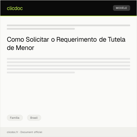 Pré-visualização do documento Requerimento de tutela de menor — Família, Brasil