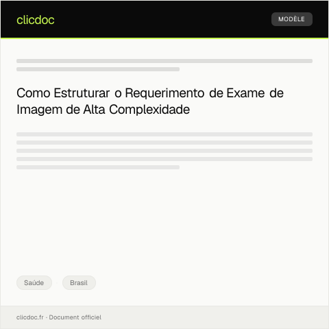 Pré-visualização do documento Requerimento de Exame de Imagem de Alta Complexidade — Saúde, Brasil