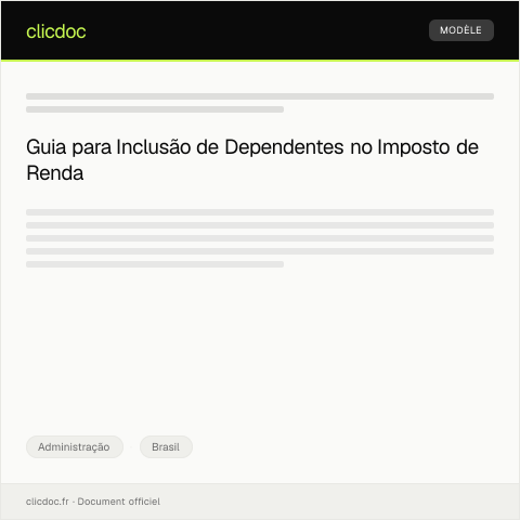 Pré-visualização do documento Requerimento de inclusão de dependentes na declaração de IR — Administração, Brasil