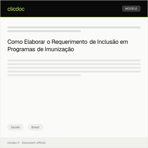Pré-visualização do documento Requerimento de Inclusão em Programas de Imunização — Saúde, Brasil