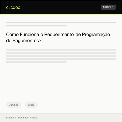 Pré-visualização do documento Requerimento de Programação de Pagamentos — Jurídico, Brasil