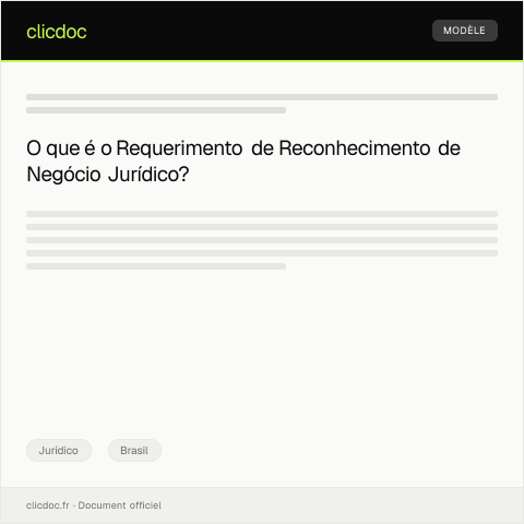 Pré-visualização do documento Requerimento de Reconhecimento de Negócio Jurídico — Jurídico, Brasil