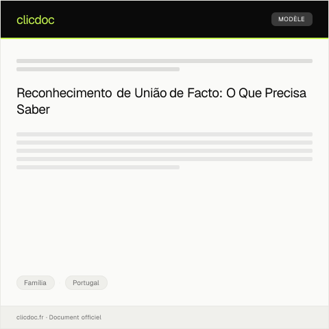 Pré-visualização do documento Requerimento para reconhecimento de união de facto — Família, Portugal