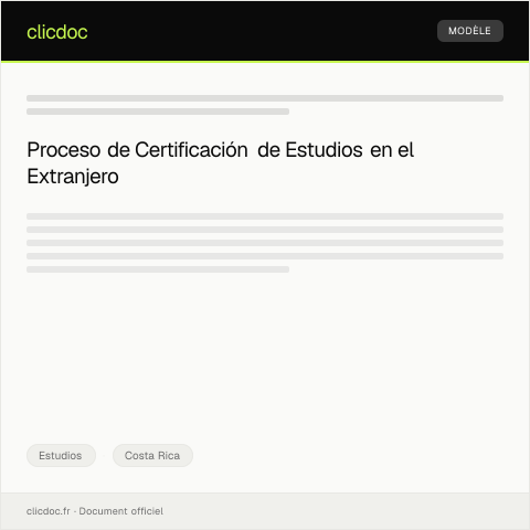 Vista previa del documento Requerimiento de certificación de estudios realizados en el extranjero a través del portal digital — Estudios, Costa Rica