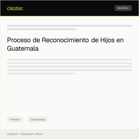 Vista previa del documento Requerimiento de reconocimiento de hijos en procesos judiciales — Familia, Guatemala