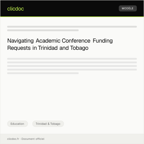 Document preview: Request for Academic Conference Funding — Education, Trinidad & Tobago