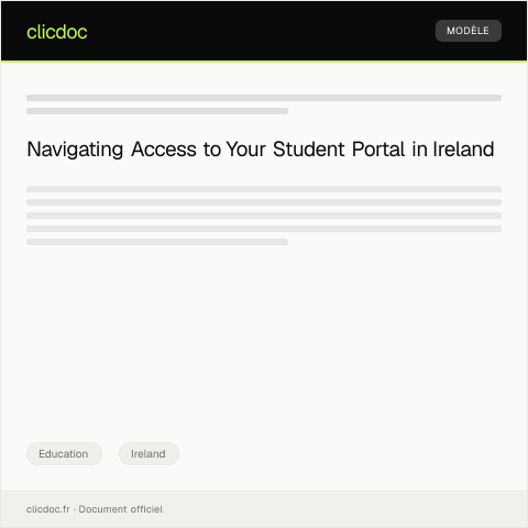 Document preview: Request for Access to Student Portal (MyGovID) — Education, Ireland