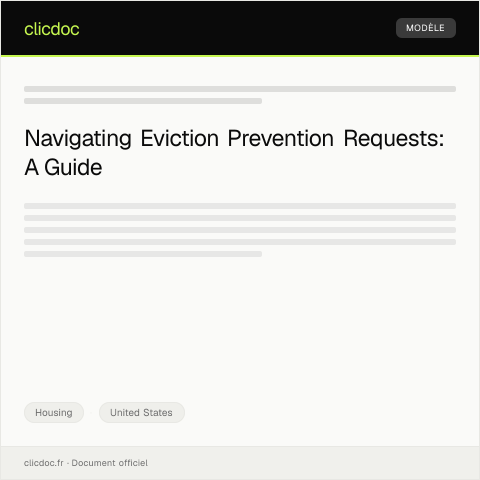 Document preview: Request for Assistance with Eviction Prevention — Housing, United States