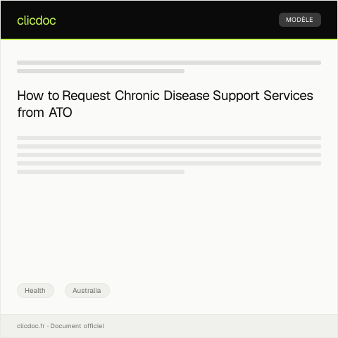 Document preview: Request for Chronic Disease Support Services — Health, Australia