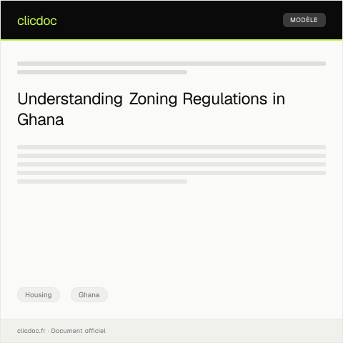 Document preview: Request for Clarification on Zoning Regulations from the Town Planning Department — Housing, Ghana