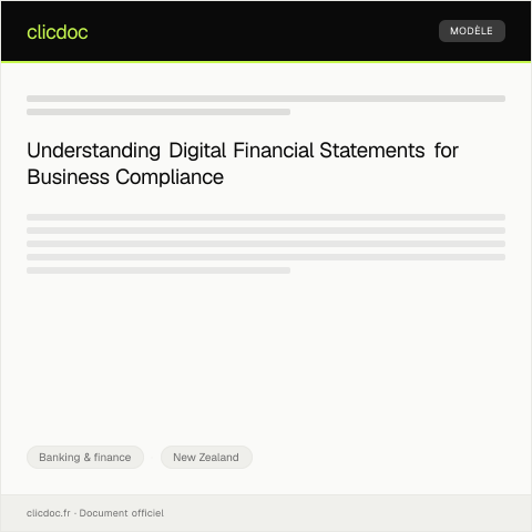 Document preview: Request for Digital Financial Statements for Business Compliance / Tono mō ngā pārongo pūtea ā-ipurangi mō te ūrahitanga pakihi — Banking & finance, New Zealand