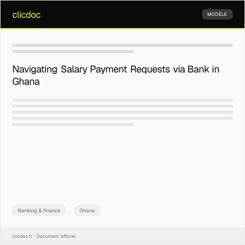 Document preview: Request for Employee Salary Payment via Bank — Banking & finance, Ghana