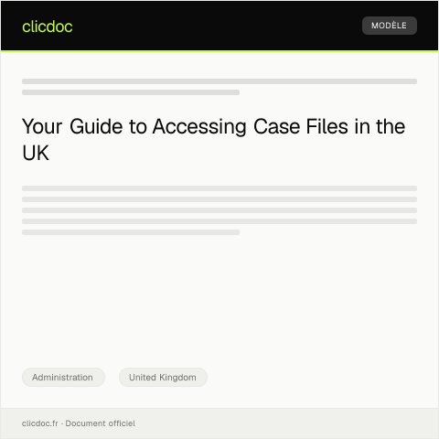 Document preview: Request for Access to Case File — Administration, United Kingdom