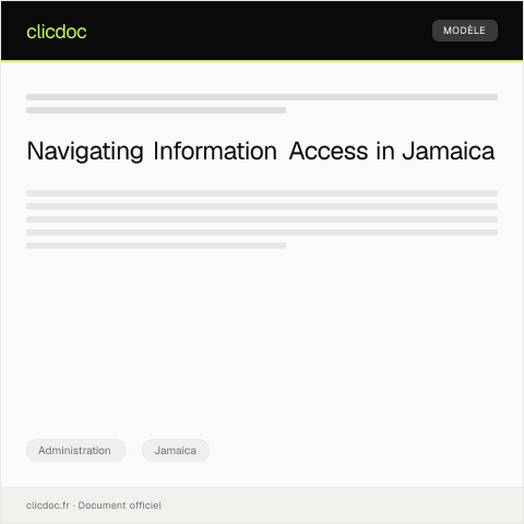 Document preview: Request for Access to Information — Administration, Jamaica