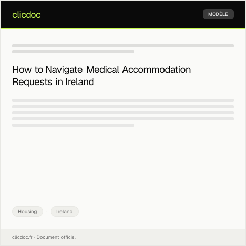 Document preview: Request for Accommodation for Medical Needs — Housing, Ireland