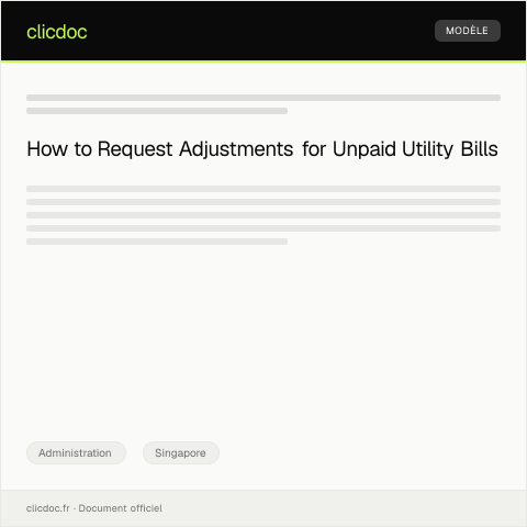 Document preview: Request for Adjustment of Unpaid Utility Bills with Senoko Energy — Administration, Singapore