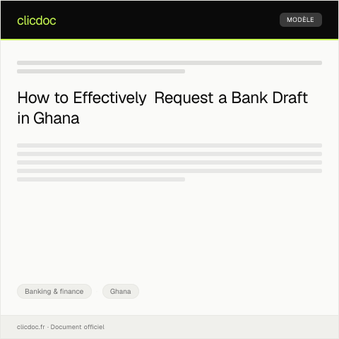 Document preview: Request for Bank Draft — Banking & finance, Ghana