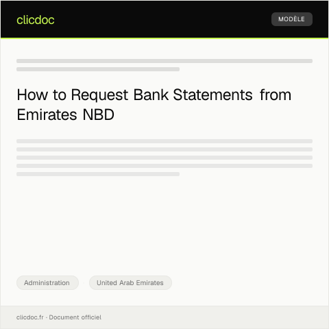 Document preview: Request for Bank Statement and Transaction Details from Emirates NBD — Administration, United Arab Emirates