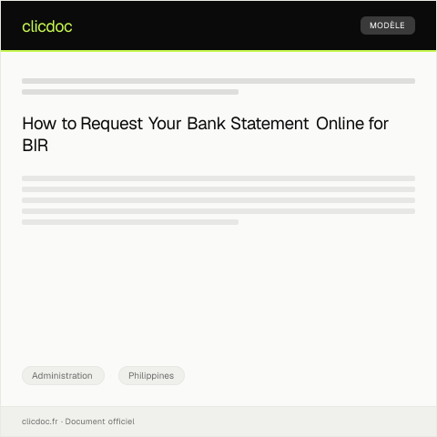 Document preview: Request for Bank Statement via Online Banking Platform — Administration, Philippines