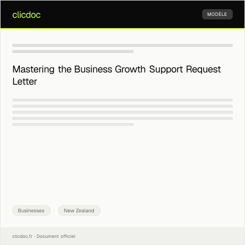 Document preview: Request for Business Growth Support / Tono mō te Tautoko Whakatipu Pakihi — Businesses, New Zealand