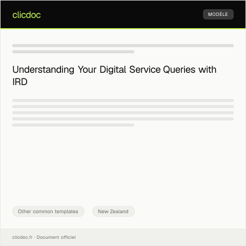 Document preview: Request for Clarification of Digital Services / Tono mō te Māramatanga mō ngā Ratonga Matihiko — Other common templates, New Zealand