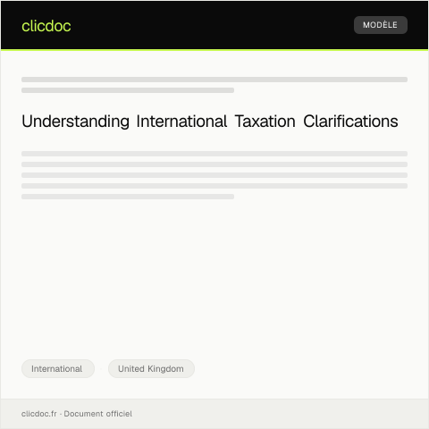 Document preview: Request for Clarification on International Taxation Rules — International, United Kingdom