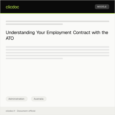 Document preview: Request for Clarification of Employment Contract Terms — Administration, Australia